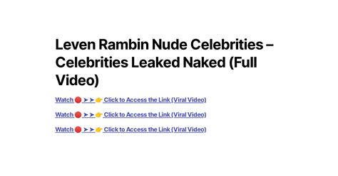 Leven Rambin Nude (complete)